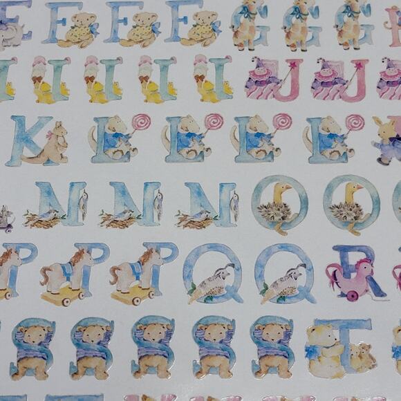 NRN Designs Alphabet Stickers Baby Animals 2 Sheets S3002 Scrapbooking Crafts - Picture 3 of 3